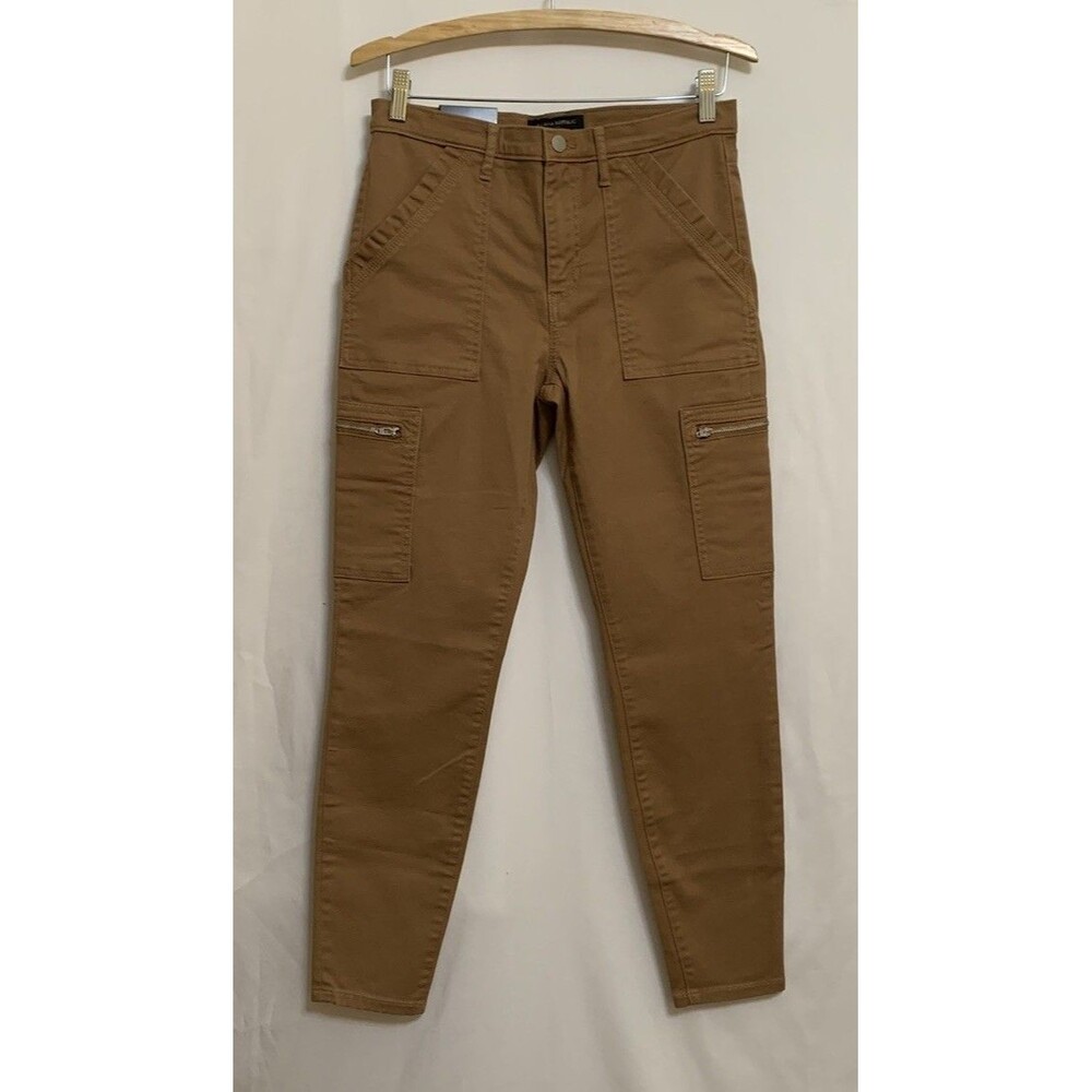 Banana Republic Size 4 Jeans High Rise Skinny Stretch Denim Cargo Dark Camel 27